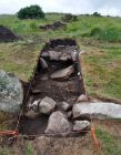 The northern trench including the top wall of the north roundhouse and the north wall of the enclosure.