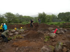 Drainage channel dug to keep the site from becoming waterlogged