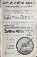Pen advert for 1914. A new invention that you didn't have to keep dipping in the inkwell. The entries in the ledged were all handwritten in either ink or pencil.
